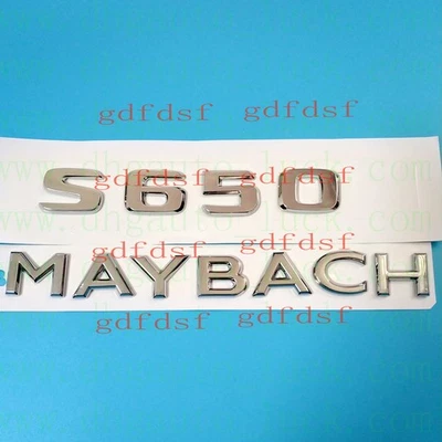 Хромированная плоская наклейка с эмблемой заднего багажника Mercedes Benz S650 Maybach - Изображение 1 из 4