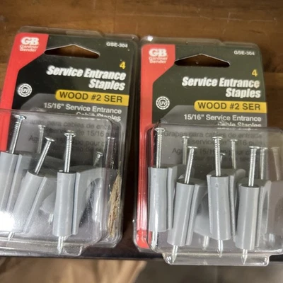 Grapas de cable de entrada de servicio Gardner Bender #2 GSE-304 2 paquetes reparación en el hogar EE. UU. Foto 1 de 3