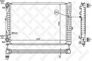 10-25021-SX Radiator, engine cooling OE: 8DO121251Q - Picture 1 of 1