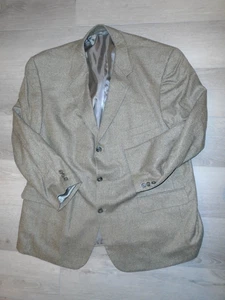 LANA LETA SPORTMANTEL AUS FEINER SEIDE UND WOLLE IN HELLBRAUN / BRAUN TWEED GR 50 3 KNÖPFE - Bild 1 von 7