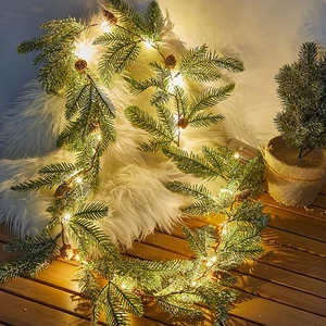 Weihnachtskiefer Girlande, Weihnachtsgirlande Mit Beleuchtung Batteriebetrieben - Bild 1 von 12