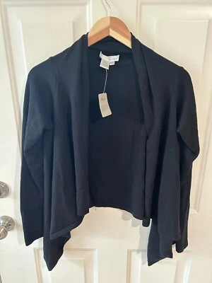 Cárdigan abierto vintage Spiegel mezcla seda negro mediano nuevo con etiquetas Foto 1 de 4