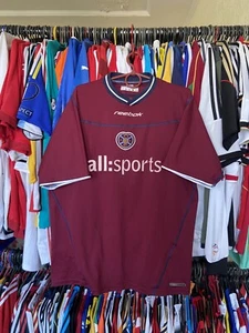 HEARTS OF MIDLOTHIAN 2002 2004 HOME FOOTBALL SHIRT SOCCER JERSEY REEBOK sz L MEN - Picture 1 of 12