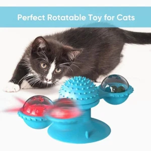 Turntable Windmill Teasing Interactive Cat Toys for Indoor Cats - Picture 1 of 6