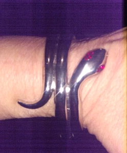 Kenneth J  Lane Silver snake wrap bangle  - Picture 1 of 3