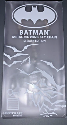 Llavero Batwing DieCast Metal, película Batman 1989, LootCrate 2016 nuevo, caja de daños Foto 1 de 4