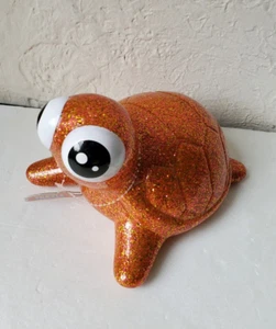 Sparkle & Shine Dazzle Turtle Glitter Rubber Metallic Orange Jumbo Collection - Picture 1 of 5