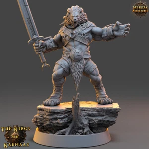 Daybreak Miniatures Kings of Karmaaz King Deepcut - 32 mm Lionmen Beastmen - Imagen 1 de 4