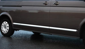 Chrome Side Door Trim Set Covers To Fit SWB LHD Volkswagen Caravelle (2016+) - Picture 1 of 4