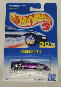 1991 Hot Wheels Blue Card #212 Silhouette II 90s Styling Purple Read Description - Picture 1 of 14