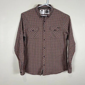Analog Button Down Shirt Plaid Casual Cotton Collared Mens Large L - Picture 1 of 11