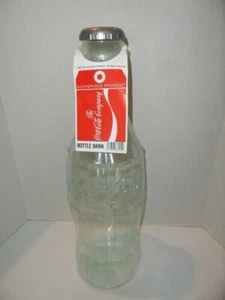Coke Large Plastic Coca Cola Coke Bottle Tall Giant Bank with Tag - Picture 1 of 5