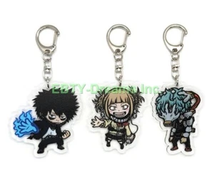 Set of 3 My Hero Academia Anime Acrylic Keychain Toga Himiko, Dabi, Shigaraki v3 - Picture 1 of 2