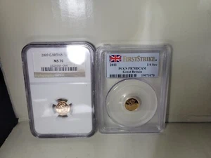 🇬🇧   Great Britain Gold 1/4 Sovereigns Lot - 2009 NGC 70, 2011 PCGS 70 DCAM - Picture 1 of 10