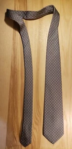 Paul Stuart tie, beautiful gray with blue and white dots, preppy, classic - Picture 1 of 8