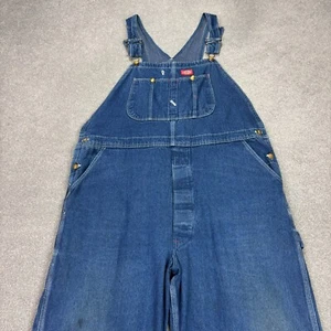 Dickies Latzhose Erwachsene 44x30 blau Latzhose Denim Arbeitskleidung Zimmermann Herren* - Bild 1 von 11