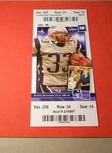 2007 NEW ENGLAND PATRIOTS vs BUFFALO BILLS FULL TICKET TOM BRADY 16-0 MINT - Picture 1 of 2