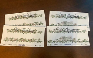 Lot of 4 EK Success Over-alls Scrapbook Titles 12” X 5.25” Wedding Theme - Picture 1 of 5