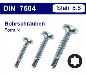Drilling screws Ø 2.9-6.3 steel galvanized 7504 N self-cutting lens head torx - Picture 1 of 5