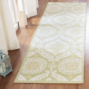 Safavieh Chelsea GREEN / BEIGE 2'-6" X 8' Runner - HK356B-28 - Picture 1 of 3