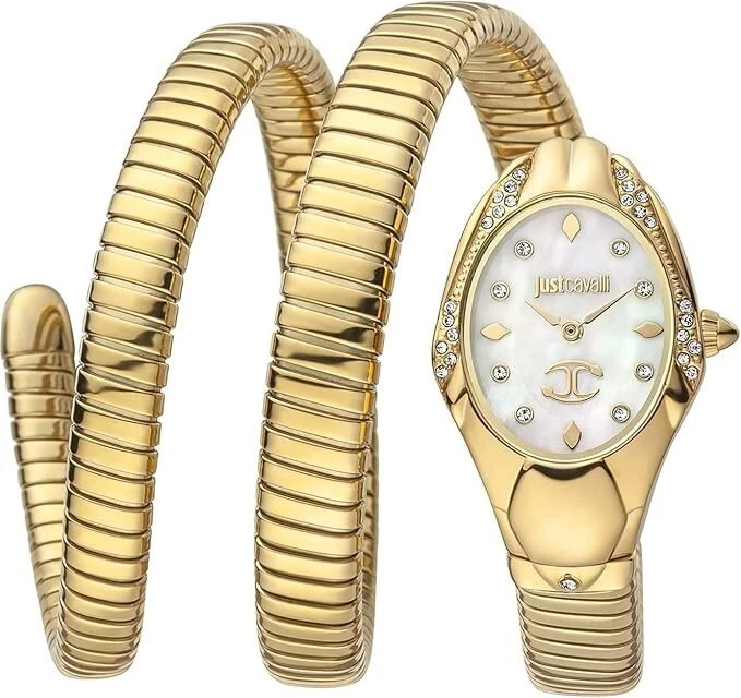 Just Cavalli Snake Women's JC1L185M0015 Septagon Glam Chic Gold Watch - Image 1 of 1
