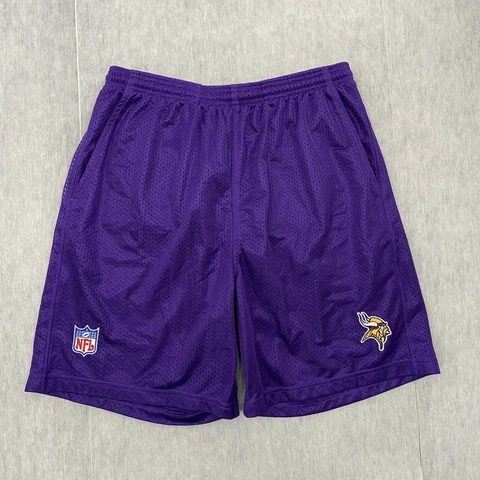 Minnesota Vikings Shorts Adult Large Purple Team Apparel Practice Reebok NFL Men Cover