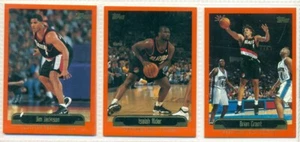 NBA-LOTE DE TARJETAS COLECCIONABLES INSERTADAS DE BALONCESTO-1999-TOPPS-PORTLAND TRAIL BLAZERS-3 CARTAS - Imagen 1 de 2