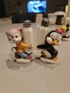 Super seltene 1958 Willy & Oswald 4 Zoll Salz & Pfefferstreuer von Walter Lantz - Bild 1 von 7