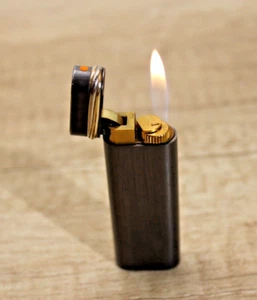 Vintage "Cartier" - Pocket Gas Lighter - Gold Plated/Black Lacquer - Swiss made - Picture 1 of 17