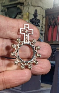 Vintage Rosenkranz Ring, Legierung, in Geschenkbox. Ring Größe L. - Bild 1 von 5
