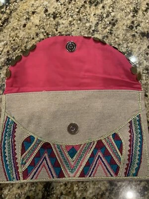 BOHEMIAN LIMITED EDITION COTTON BLEND EMBROIDERED PURSE - Image 1 of 4