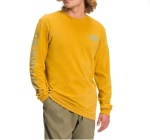 The North Face Men's Long Sleeve Hit T-Shirt ARROWWOOD YLW Choose Size - Picture 1 of 2