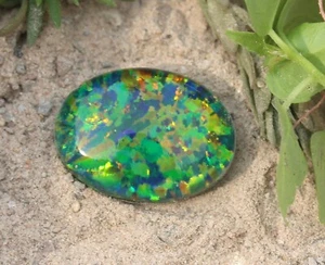 AAA+ 12 To 14 Ct Australian Natural Fire Opal Oval Shape Certified Gemstone - Picture 1 of 12
