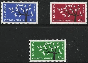 Cyprus Scott #219-21, Singles 1963 Complete Set FVF MNH - Picture 1 of 1