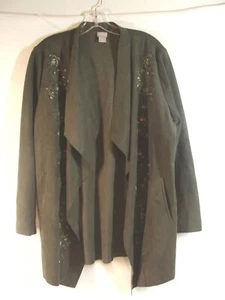 Chaqueta Chicos Damas Talla 2 Poliéster Bordada Verde COMO NUEVA - Imagen 1 de 5