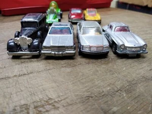 Vtg 4 Pc Hot Wheels Tomica Diecast Car Lot 1980's Mercedes 300sl Packard Seville - Picture 1 of 15