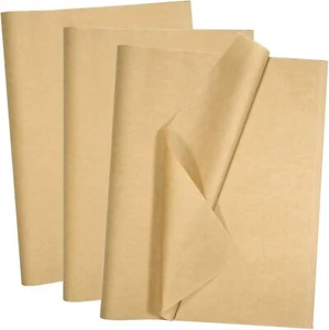 100 Sheets Kraft Tissue Paper - Artdly 14 x 20 Inches Recyclable Brown Wrapping - Picture 1 of 3