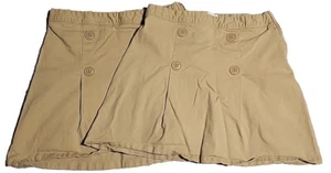 The Childrens Place Lot of 2 Khaki/Beige Skort Skirt School Uniform Size 14 - Picture 1 of 2
