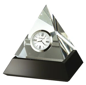 HOWARD MILLER MINIATURE PYRAMID STYLE CRYSTAL CLOCK - THE SUMMIT 645-721 - Picture 1 of 1