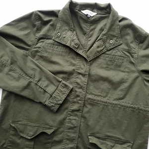 Military Style Field Jacket Sz XL Green Long Sleeve Utility Surplus Snap Front - Picture 1 of 11