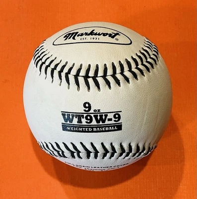 Bola de beisebol Markwort couro ponderado, branca, 9 onças - FRETE GRÁTIS - Imagem 1 de 3