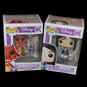 Funko Pop & Buddy Disney Mulan: Mushu Cricket/Mulan #166 & #167 Lot - Picture 1 of 4