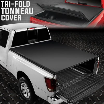 FOR 04-15 NISSAN TITAN 5'7" BED TRI-FOLD ADJUSTABLE SOFT TRUNK TONNEAU COVER - Изображение 1 из 4