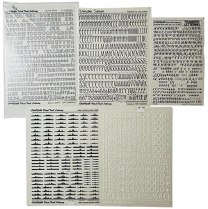 Vintage CHARTPAK Velluto Touch Lettering 5 FOGLI Rub-On Trasferimenti Militari - Foto 1 di 6