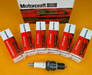 FORD ZEPHYR ZODIAC Mk2 (1956-62) MOTORCRAFT AG22 SPARK PLUGS (x6) - Picture 1 of 5