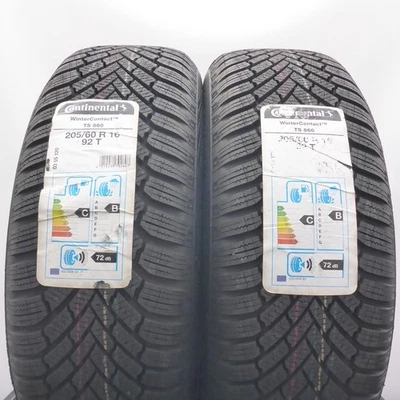 205 60 16 2x CONTINENTAL 205/60 R16 92T TS 860 Pneus D'Hiver 2018 VOLL - Photo 1/4