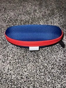 Aeropostale Brillenetui mit Reißverschluss rot und blau - Bild 1 von 3