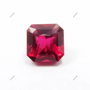6.70 Ct CERTIFIED Stunning Red Ruby Natural Square Cut Loose Gemstone - Picture 1 of 8