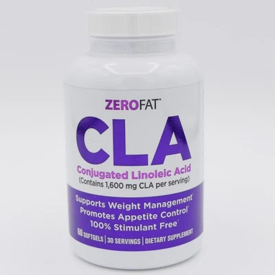 Suplemento dietético de ácido linoleico conjugado ZeroFat CLA 60 cápsulas blandas caducan 12/25 Foto 1 de 4