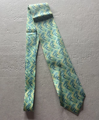 GUCCI галстук шелк светло-зеленый многоцветный геометрический узор галстук - Изображение 1 из 4